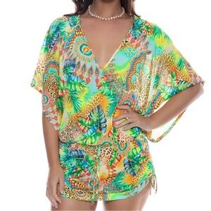 Lilly Fama Multicolor Sun Stones Cabana Dress